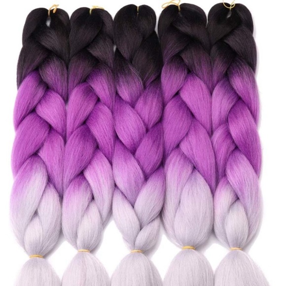 5 packs of PURPLE ombré braiding hair *NWT* main image 5